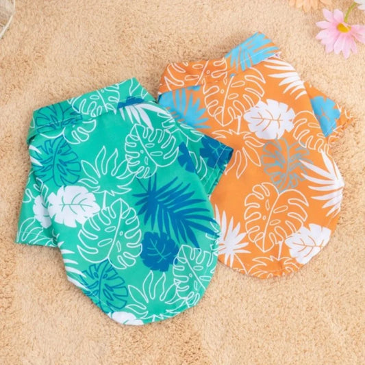 Summer Pet Clothes Hawaiian Style Pet Beach Dog Shirts Fashion Puppy Vest Coconut Print Cat Shirt Chihuahua Yorkies Pet Clothes