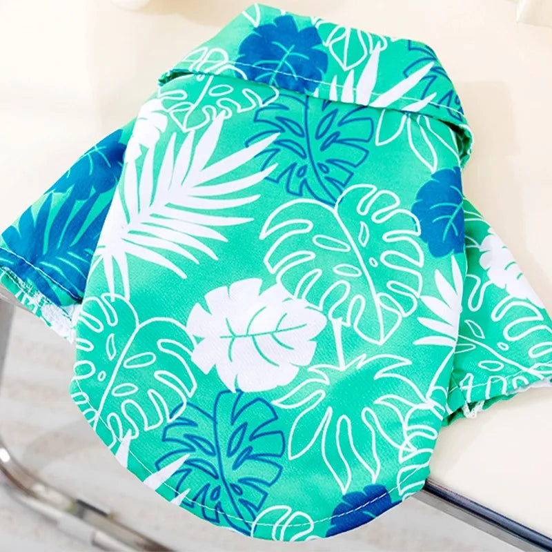 Summer Pet Clothes Hawaiian Style Pet Beach Dog Shirts Fashion Puppy Vest Coconut Print Cat Shirt Chihuahua Yorkies Pet Clothes