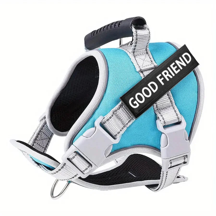 Dog Harness For Small & Medium Dogs, Adjustable Reflective Pet Vest Harness For Outdoor Walking